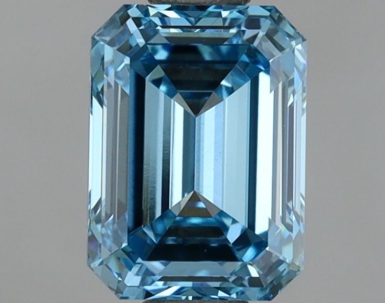 Loose Diamond - EMERALD 1.44ct Fancy Vivid Blue VVS2: Loose Diamond - EMERALD 1.44ct Fancy Vivid Blue VVS2 Source: This is a real non-mined Diamond that has been grown in a lab Shape: EMERALD Carats: 1.44 Color: Fancy Vivid Blue Certification: IGI Video: