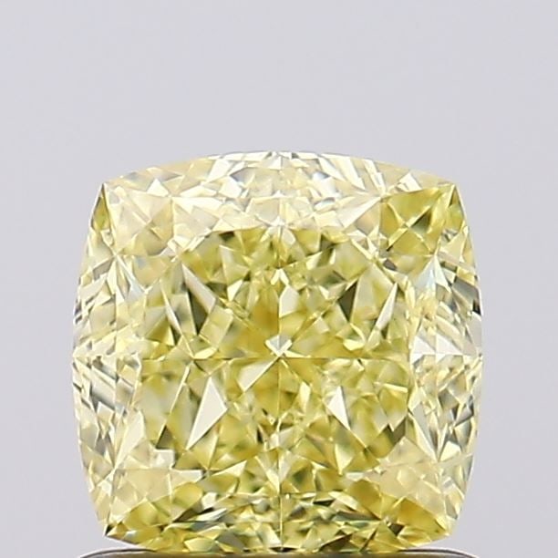 Loose Diamond - CUSHION MODIFIED 1.19ct Fancy Yellow VS1: Loose Diamond - CUSHION MODIFIED 1.19ct Fancy Yellow VS1 Source: This is a real non-mined Diamond that has been grown in a lab Shape: CUSHION MODIFIED Carats: 1.19 Color: Fancy Yellow Certification: I
