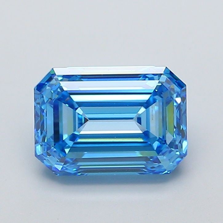 Loose Diamond - EMERALD 3.2ct Fancy Vivid Blue VVS2: Loose Diamond - EMERALD 3.2ct Fancy Vivid Blue VVS2 Source: This is a real non-mined Diamond that has been grown in a lab Shape: EMERALD Carats: 3.2 Color: Fancy Vivid Blue Certification: IGI Video: