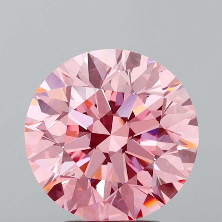 Loose Diamond - ROUND 3.5ct Fancy Vivid Pink VS2: Loose Diamond - ROUND 3.5ct Fancy Vivid Pink VS2 Source: This is a real non-mined Diamond that has been grown in a lab Shape: ROUND Carats: 3.5 Color: Fancy Vivid Pink Certification: IGI Video: