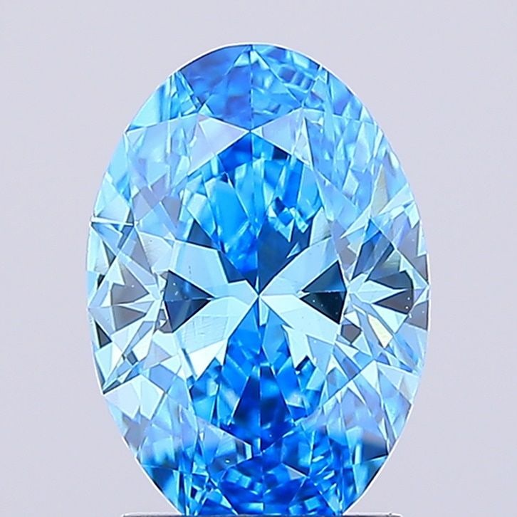 Loose Diamond - OVAL 2.01ct Fancy Vivid Blue VS2: Loose Diamond - OVAL 2.01ct Fancy Vivid Blue VS2 Source: This is a real non-mined Diamond that has been grown in a lab Shape: OVAL Carats: 2.01 Color: Fancy Vivid Blue Certification: IGI Video: