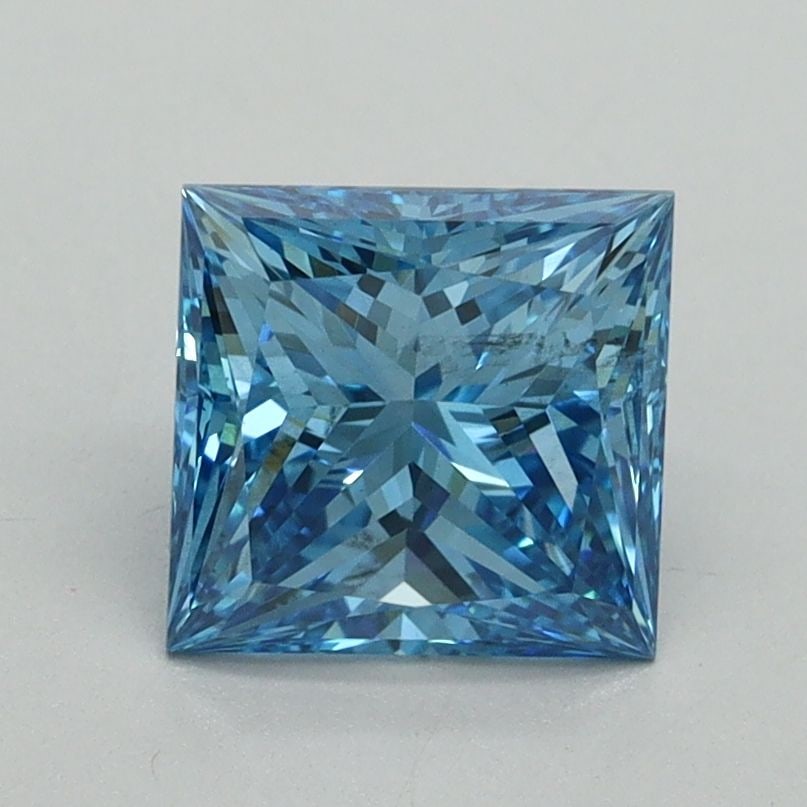 Loose Diamond - PRINCESS 1.53ct Fancy Vivid Blue SI1: Loose Diamond - PRINCESS 1.53ct Fancy Vivid Blue SI1 Source: This is a real non-mined Diamond that has been grown in a lab Shape: PRINCESS Carats: 1.53 Color: Fancy Vivid Blue Certification: IGI Video