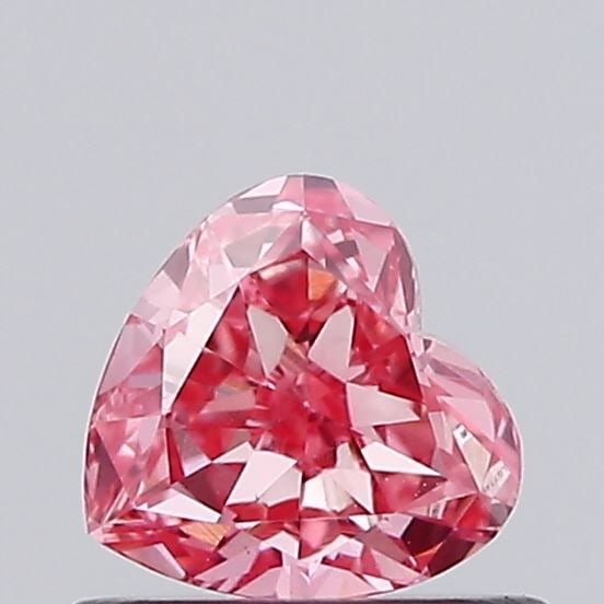 Loose Diamond - HEART 0.49ct Fancy Vivid Pink VS2: Loose Diamond - HEART 0.49ct Fancy Vivid Pink VS2 Source: This is a real non-mined Diamond that has been grown in a lab Shape: HEART Carats: 0.49 Color: Fancy Vivid Pink Certification: IGI Video: