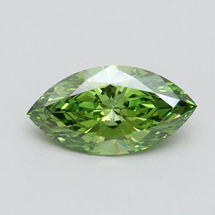 Loose Diamond - MARQUISE 0.53ct Fancy Vivid Green VS1: Loose Diamond - MARQUISE 0.53ct Fancy Vivid Green VS1 Source: This is a real non-mined Diamond that has been grown in a lab Shape: MARQUISE Carats: 0.53 Color: Fancy Vivid Green Certification: IGI Vid