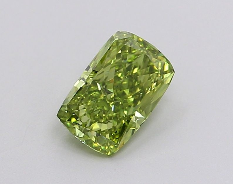 Loose Diamond - CUSHION MODIFIED 0.67ct Fancy Vivid Green VS1: Loose Diamond - CUSHION MODIFIED 0.67ct Fancy Vivid Green VS1 Source: This is a real non-mined Diamond that has been grown in a lab Shape: CUSHION MODIFIED Carats: 0.67 Color: Fancy Vivid Green Certif