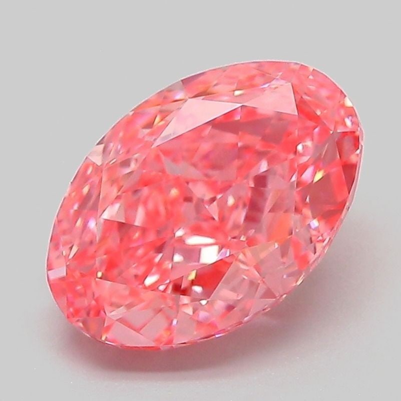 Loose Diamond - OVAL 2.55ct Fancy Vivid Pink VVS2: Loose Diamond - OVAL 2.55ct Fancy Vivid Pink VVS2 Source: This is a real non-mined Diamond that has been grown in a lab Shape: OVAL Carats: 2.55 Color: Fancy Vivid Pink Certification: IGI Video: