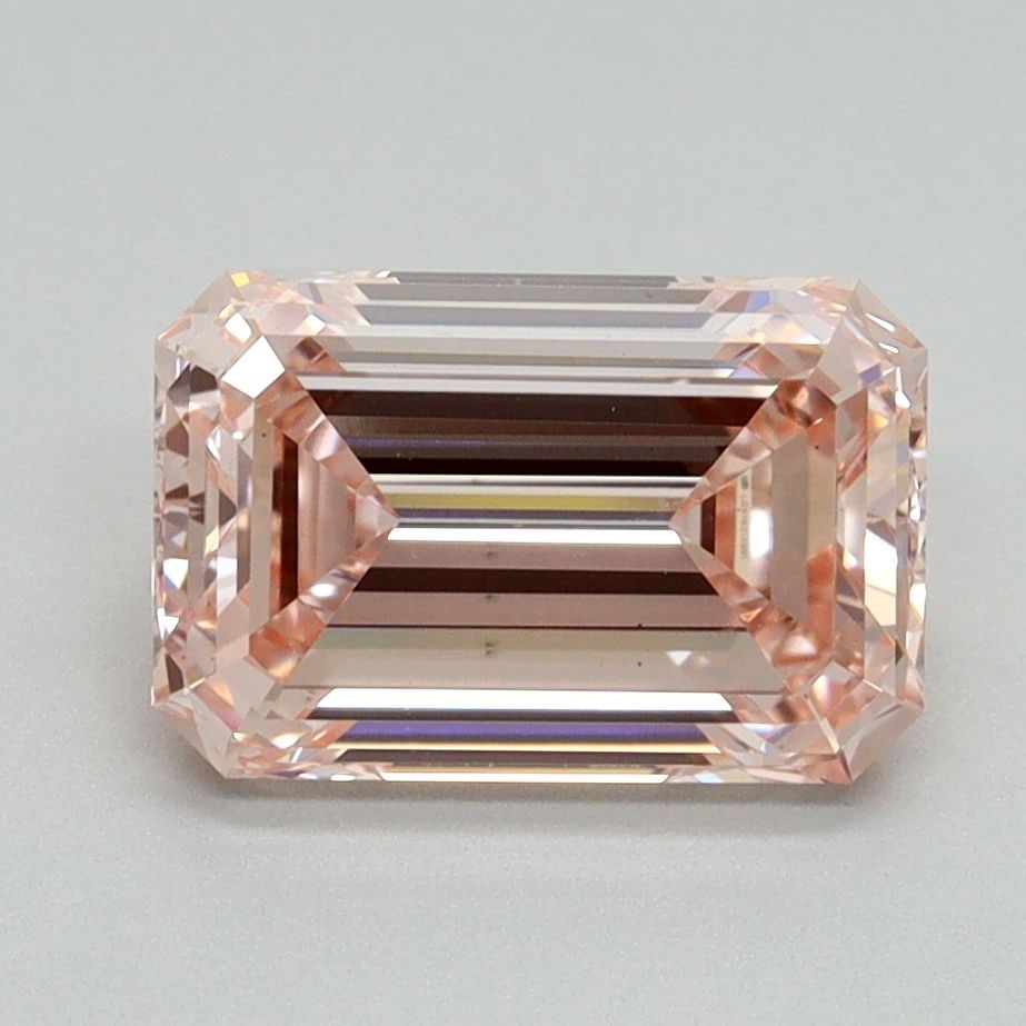 Loose Diamond - EMERALD 2.18ct Fancy Intense Pink VS1: Loose Diamond - EMERALD 2.18ct Fancy Intense Pink VS1 Source: This is a real non-mined Diamond that has been grown in a lab Shape: EMERALD Carats: 2.18 Color: Fancy Intense Pink Certification: IGI Vid