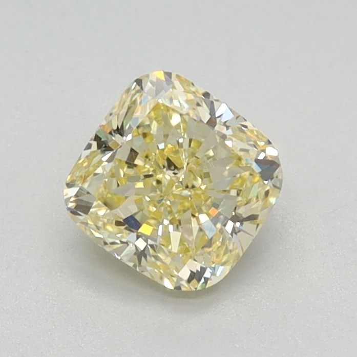 Loose Diamond - CUSHION BRILLIANT 0.6ct Fancy Yellow VVS2: Loose Diamond - CUSHION BRILLIANT 0.6ct Fancy Yellow VVS2 Source: This is a real non-mined Diamond that has been grown in a lab Shape: CUSHION BRILLIANT Carats: 0.6 Color: Fancy Yellow Certification: