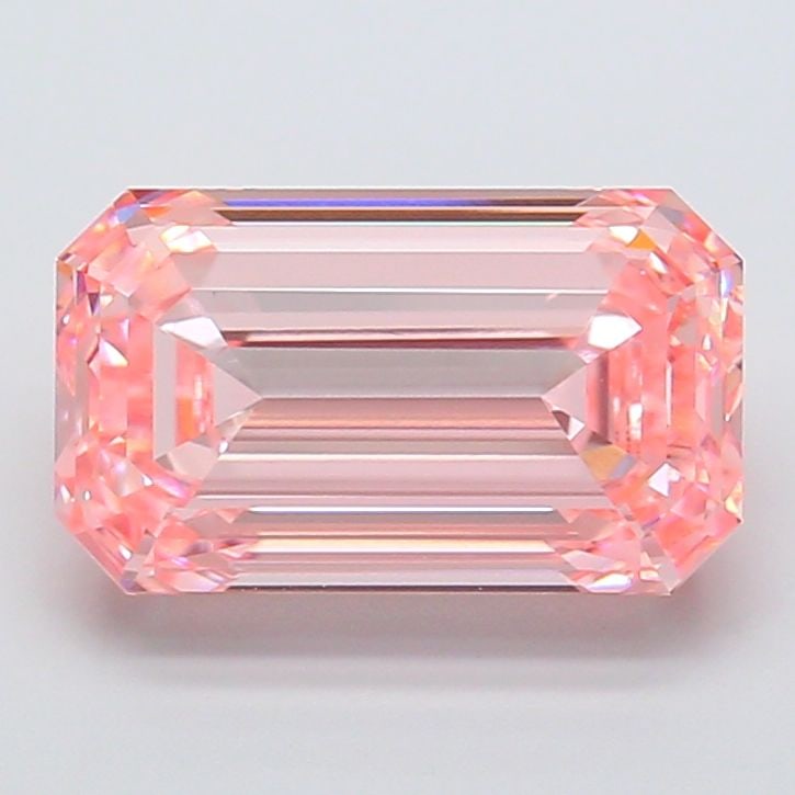 Loose Diamond - EMERALD 4.77ct Fancy Intense Pink VVS2: Loose Diamond - EMERALD 4.77ct Fancy Intense Pink VVS2 Source: This is a real non-mined Diamond that has been grown in a lab Shape: EMERALD Carats: 4.77 Color: Fancy Intense Pink Certification: IGI Vi