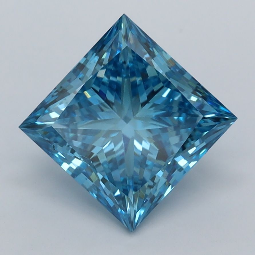 Loose Diamond - PRINCESS 2.5ct Fancy Vivid Blue VVS2 (1 of 1)