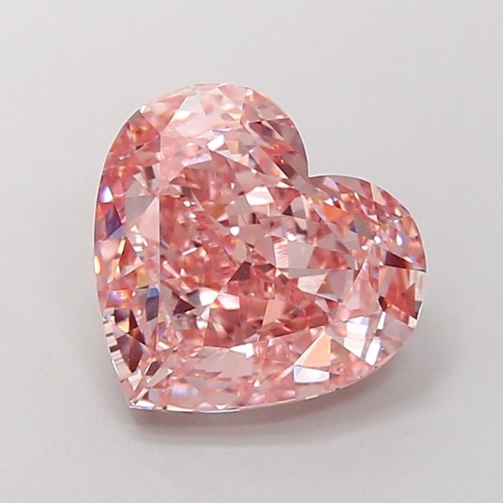 Loose Diamond - HEART 4.57ct Fancy Vivid Pink VS1: Loose Diamond - HEART 4.57ct Fancy Vivid Pink VS1 Source: This is a real non-mined Diamond that has been grown in a lab Shape: HEART Carats: 4.57 Color: Fancy Vivid Pink Certification: IGI Video:
