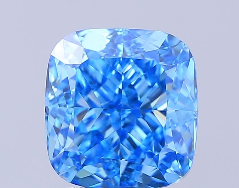 Loose Diamond - CUSHION MODIFIED 2.31ct Fancy Vivid Blue VVS2: Loose Diamond - CUSHION MODIFIED 2.31ct Fancy Vivid Blue VVS2 Source: This is a real non-mined Diamond that has been grown in a lab Shape: CUSHION MODIFIED Carats: 2.31 Color: Fancy Vivid Blue Certifi