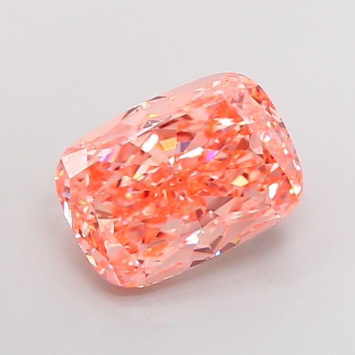 Loose Diamond - CUSHION MODIFIED 7.53ct Fancy Vivid Pink Orange VS1 (1 of 1)