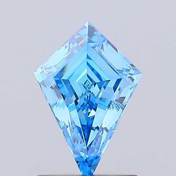 Loose Diamond - KITE 0.89ct Fancy Vivid Blue VS1: Loose Diamond - KITE 0.89ct Fancy Vivid Blue VS1 Source: This is a real non-mined Diamond that has been grown in a lab Shape: KITE Carats: 0.89 Color: Fancy Vivid Blue Certification: IGI Video: