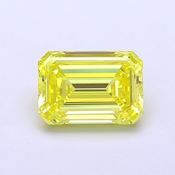 Loose Diamond - EMERALD 1.09ct Fancy Vivid Yellow VS1: Loose Diamond - EMERALD 1.09ct Fancy Vivid Yellow VS1 Source: This is a real non-mined Diamond that has been grown in a lab Shape: EMERALD Carats: 1.09 Color: Fancy Vivid Yellow Certification: IGI Vid