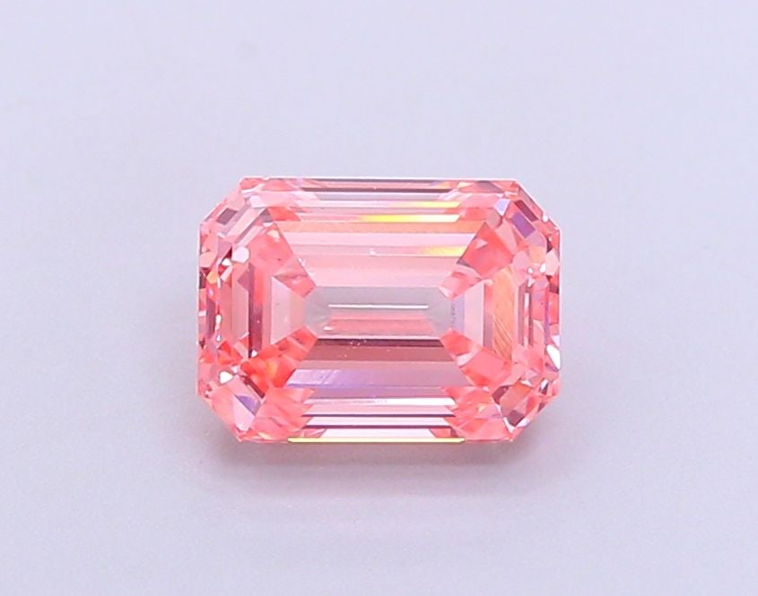 Loose Diamond - EMERALD 1.6ct Fancy Vivid Pink VS2: Loose Diamond - EMERALD 1.6ct Fancy Vivid Pink VS2 Source: This is a real non-mined Diamond that has been grown in a lab Shape: EMERALD Carats: 1.6 Color: Fancy Vivid Pink Certification: IGI Video: