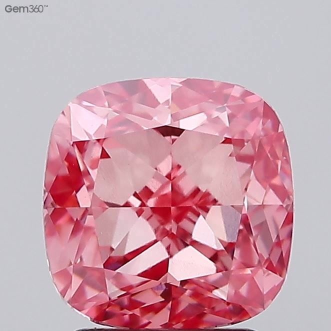 Loose Diamond - CUSHION BRILLIANT 3.01ct Fancy Vivid Pink VVS2: Loose Diamond - CUSHION BRILLIANT 3.01ct Fancy Vivid Pink VVS2 Source: This is a real non-mined Diamond that has been grown in a lab Shape: CUSHION BRILLIANT Carats: 3.01 Color: Fancy Vivid Pink Certi