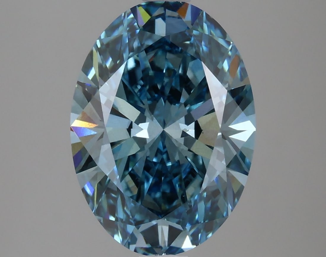 Loose Diamond - OVAL 2.88ct Fancy Vivid Blue VS1: Loose Diamond - OVAL 2.88ct Fancy Vivid Blue VS1 Source: This is a real non-mined Diamond that has been grown in a lab Shape: OVAL Carats: 2.88 Color: Fancy Vivid Blue Certification: IGI Video: