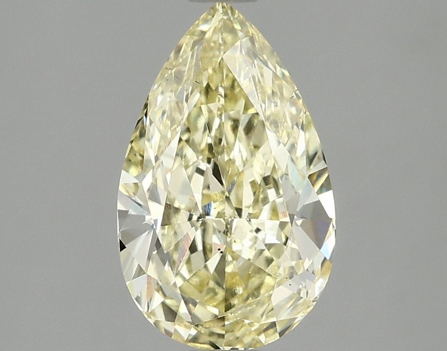 Loose Diamond - PEAR 2.1ct Fancy Intense Yellow VS2: Loose Diamond - PEAR 2.1ct Fancy Intense Yellow VS2 Source: This is a real non-mined Diamond that has been grown in a lab Shape: PEAR Carats: 2.1 Color: Fancy Intense Yellow Certification: IGI