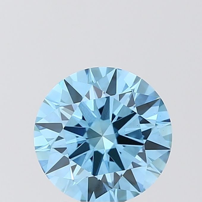 Ideal Loose Diamond - ROUND 2.03ct Fancy Vivid Blue VS2: Ideal Loose Diamond - ROUND 2.03ct Fancy Vivid Blue VS2 Source: This is a real non-mined Diamond that has been grown in a lab Shape: ROUND Carats: 2.03 Color: Fancy Vivid Blue Certification: IGI