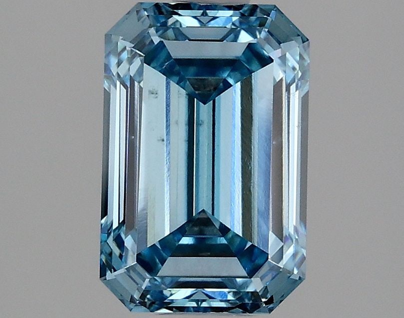 Loose Diamond - EMERALD 2.04ct Fancy Vivid Blue VS1: Loose Diamond - EMERALD 2.04ct Fancy Vivid Blue VS1 Source: This is a real non-mined Diamond that has been grown in a lab Shape: EMERALD Carats: 2.04 Color: Fancy Vivid Blue Certification: IGI