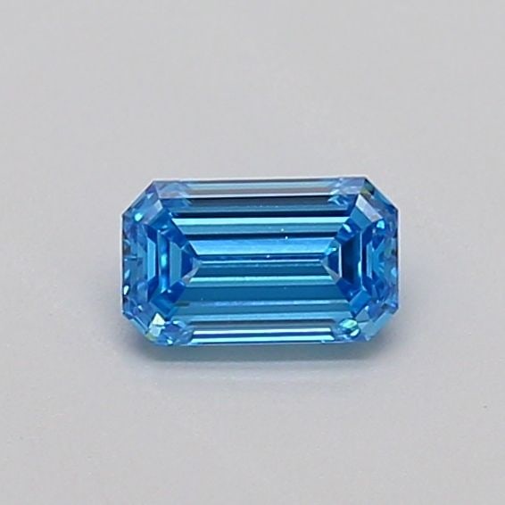 Loose Diamond - EMERALD 0.32ct Fancy Vivid Blue VS1: Loose Diamond - EMERALD 0.32ct Fancy Vivid Blue VS1 Source: This is a real non-mined Diamond that has been grown in a lab Shape: EMERALD Carats: 0.32 Color: Fancy Vivid Blue Certification: IGI Video: