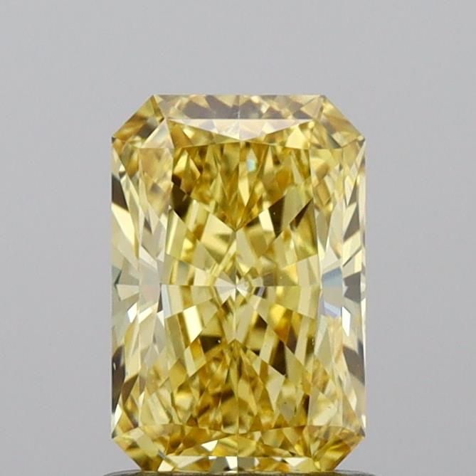 Loose Diamond - RADIANT 1.0ct Fancy Intense Yellow VS1: Loose Diamond - RADIANT 1.0ct Fancy Intense Yellow VS1 Source: This is a real non-mined Diamond that has been grown in a lab Shape: RADIANT Carats: 1.0 Color: Fancy Intense Yellow Certification: IGI