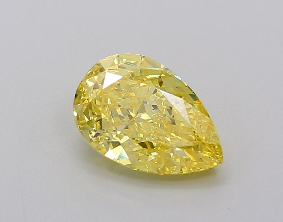 Loose Diamond - PEAR 1.11ct Fancy Vivid Yellow VS1: Loose Diamond - PEAR 1.11ct Fancy Vivid Yellow VS1 Source: This is a real non-mined Diamond that has been grown in a lab Shape: PEAR Carats: 1.11 Color: Fancy Vivid Yellow Certification: IGI Video: