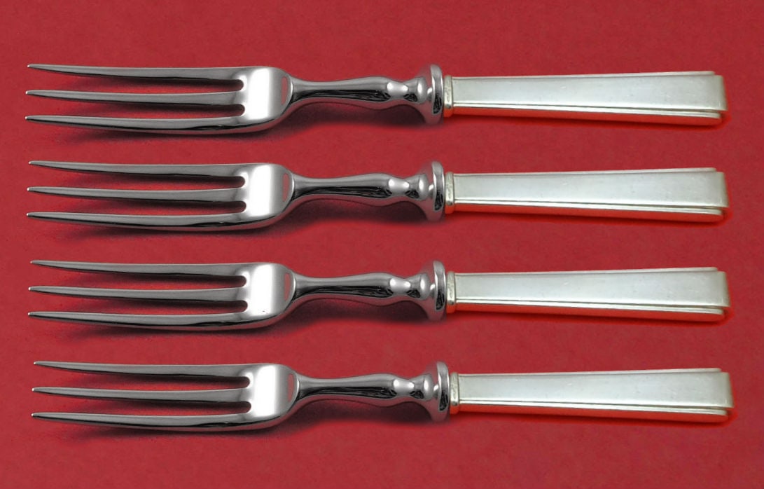 Lunt Modern Classic Sterling Silver 4pc Fruit Fork Set 6" (1 of 2)