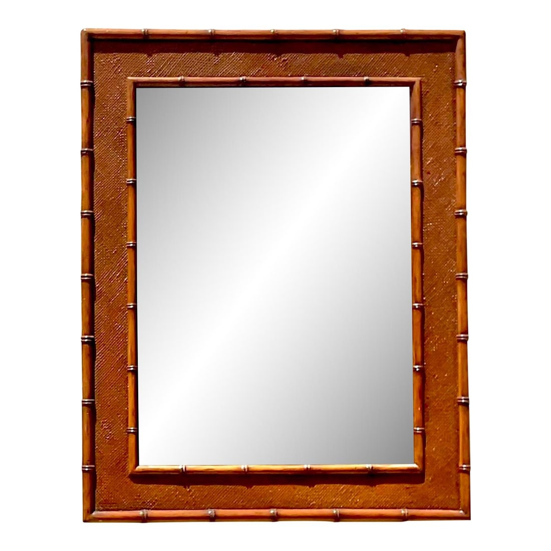 Vintage Coastal Bamboo Wall Mirror American Crafted 37.25 x 47.5 (1 of 6)