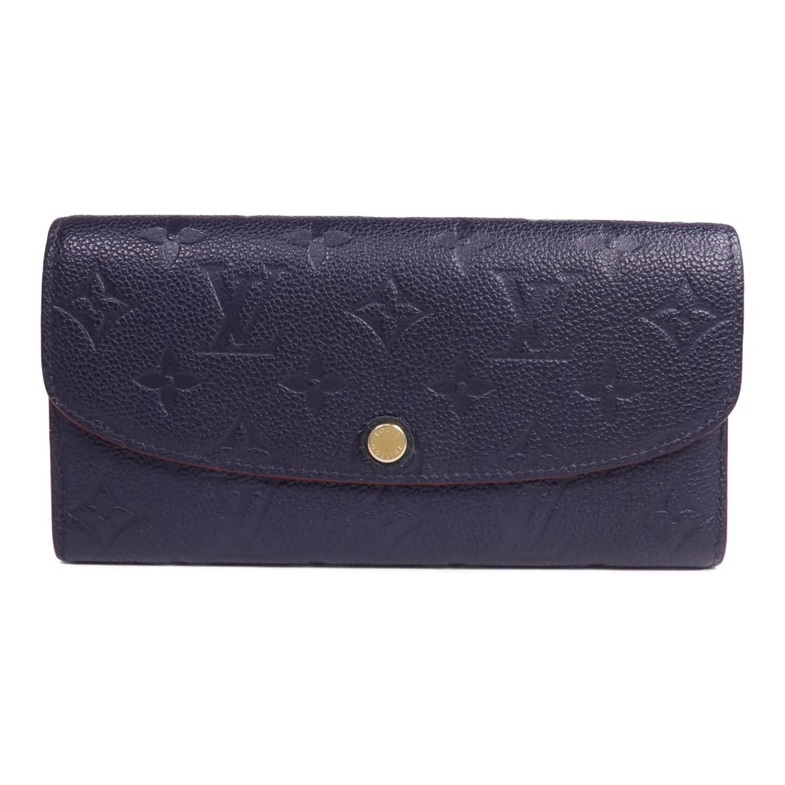 Louis Vuitton Emilie Blue Monogram Empreinte Long Wallet with Gold Hardware (1 of 15)