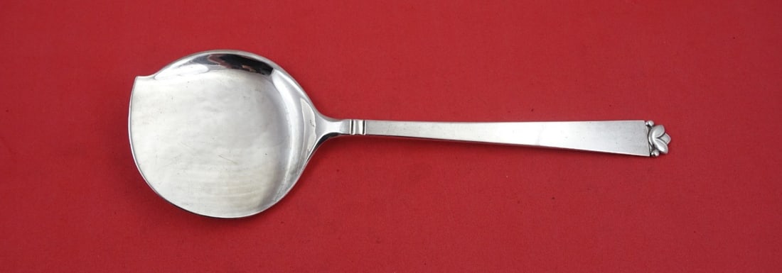 Old Newbury Crafters Oak Leaf Sterling Silver Tomato Server 9 3/8" (1 of 2)