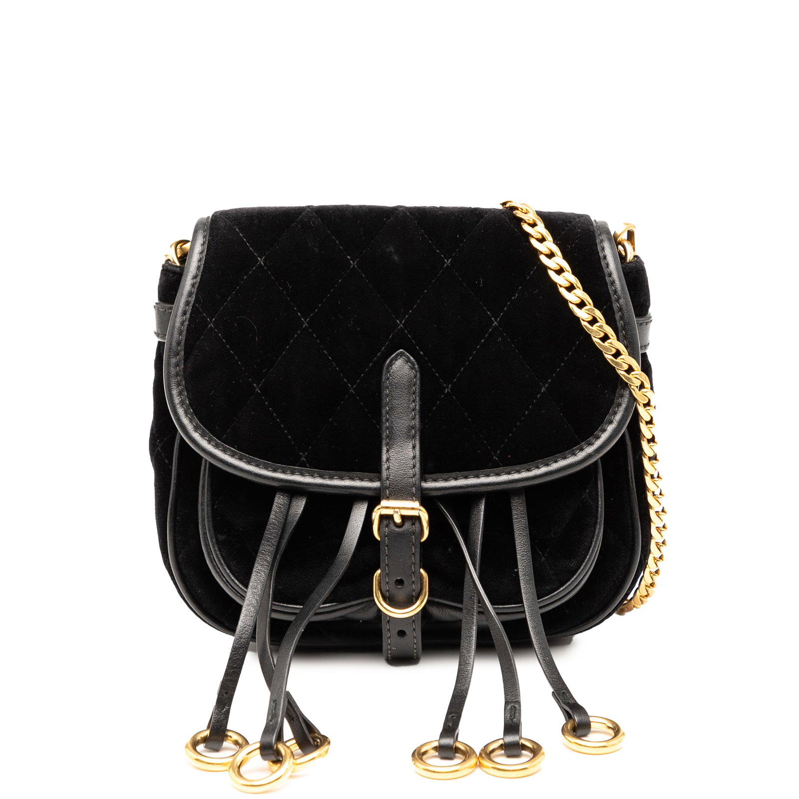 Prada Impuntu Velluto Corsaire Black Velvet Crossbody Bag (1 of 7)