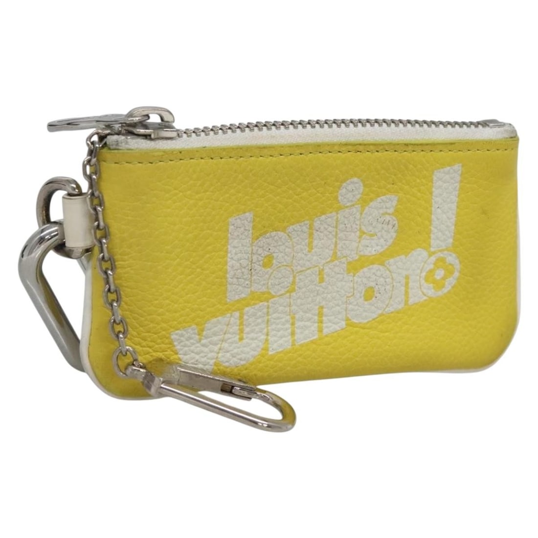 Yellow Leather Louis Vuitton Pochette Cles Mini Bag (1 of 18)