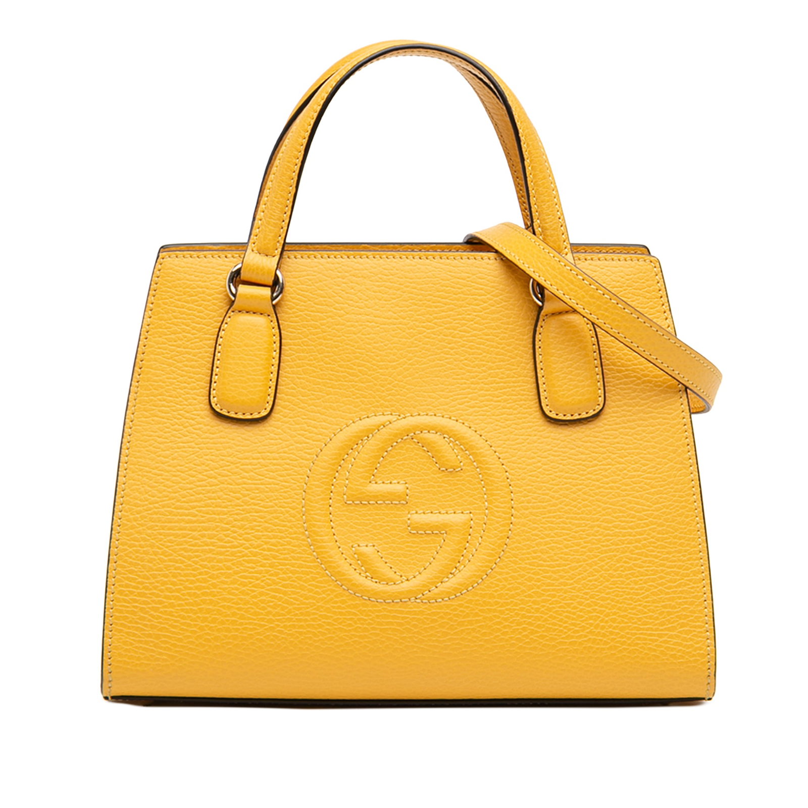 Gucci Soho Yellow Leather Medium Convertible Satchel with Top Handles (1 of 12)