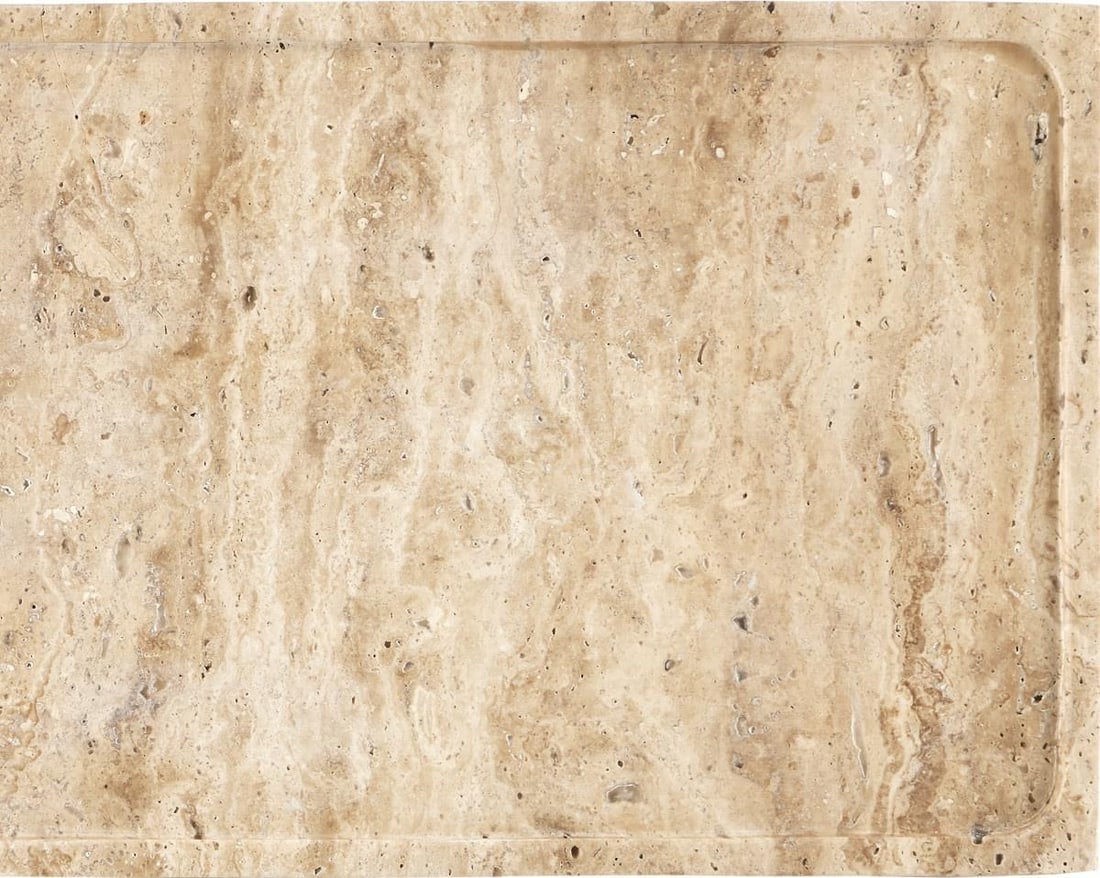 Currey Boyles Travertine Top Table with Black Iron Base (1 of 6)