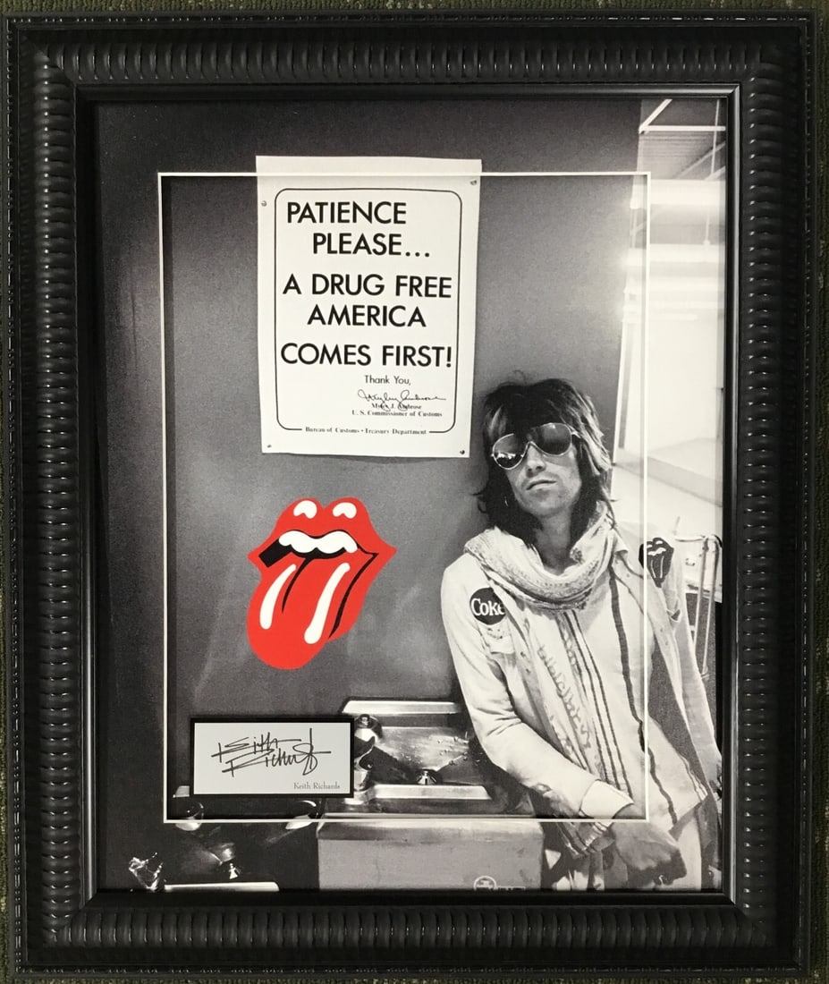 Keith Richards Laser Engraved Signature Custom Framed Photo 24 x 22 (1 of 5)
