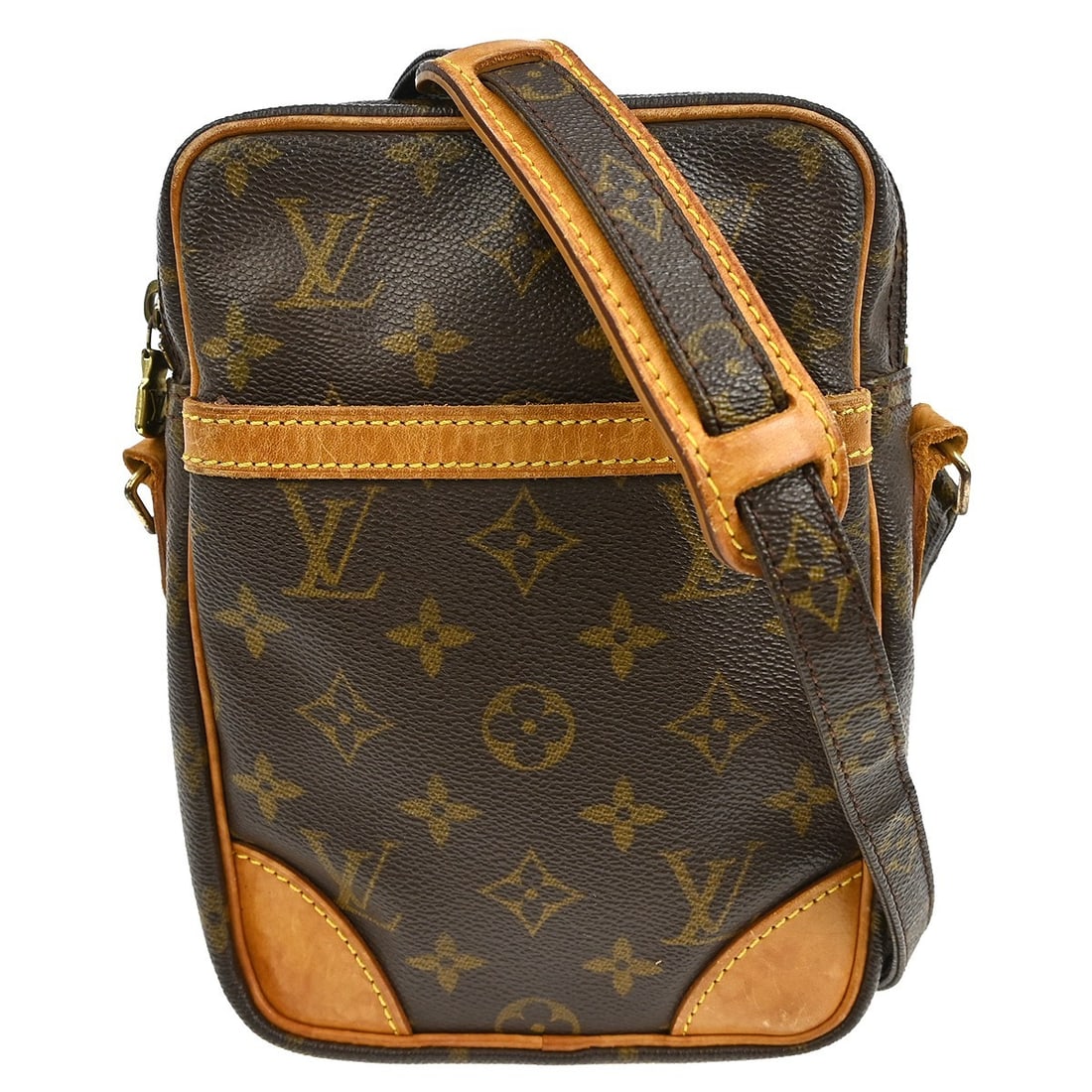 Louis Vuitton Danube Monogram Canvas Leather Medium Crossbody Shoulder Bag (1 of 9)