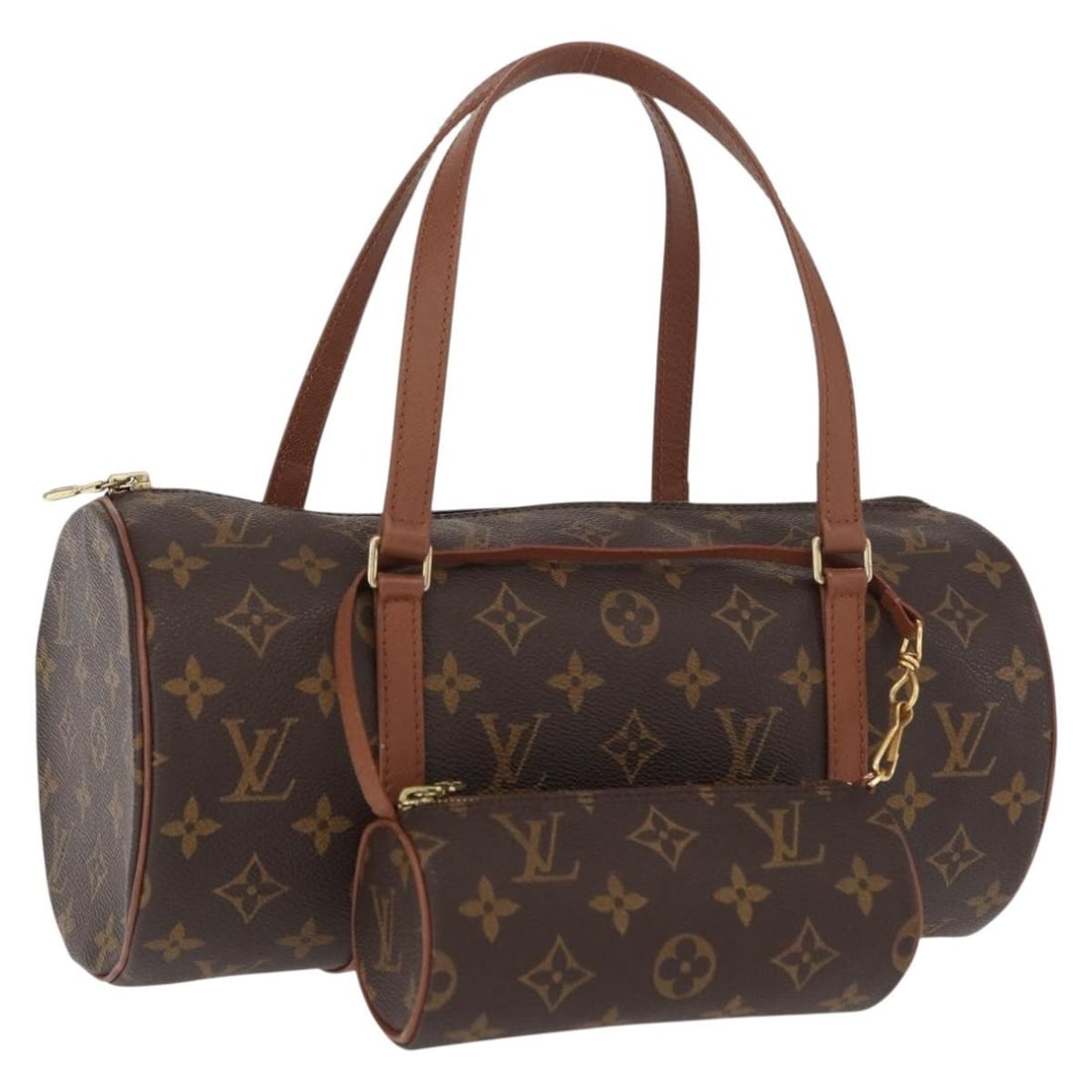 Louis Vuitton Papillon 30 Monogram Canvas Handbag with Pouch M51385: Louis Vuitton Papillon 30 Monogram Canvas Handbag with Pouch M51385 This Louis Vuitton Papillon 30 handbag features the iconic Monogram canvas exterior and comes with a matching pouch. The bag is craf
