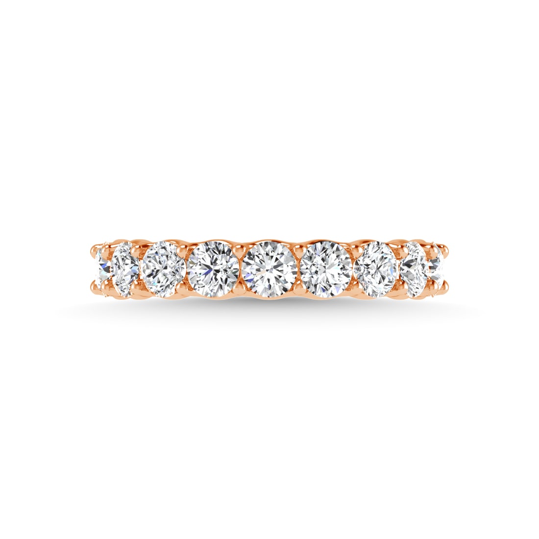 18K Rose Gold 3 5/8 CT Tw. Round Shape Diamond Full Eternity Band: 18K Rose Gold 3 5/8 CT Tw. Round Shape Diamond Full Eternity Band Celebrate everlasting love with our stunning Diamond Full Eternity Wedding Band. Crafted in precious metal, this timeless piece featur
