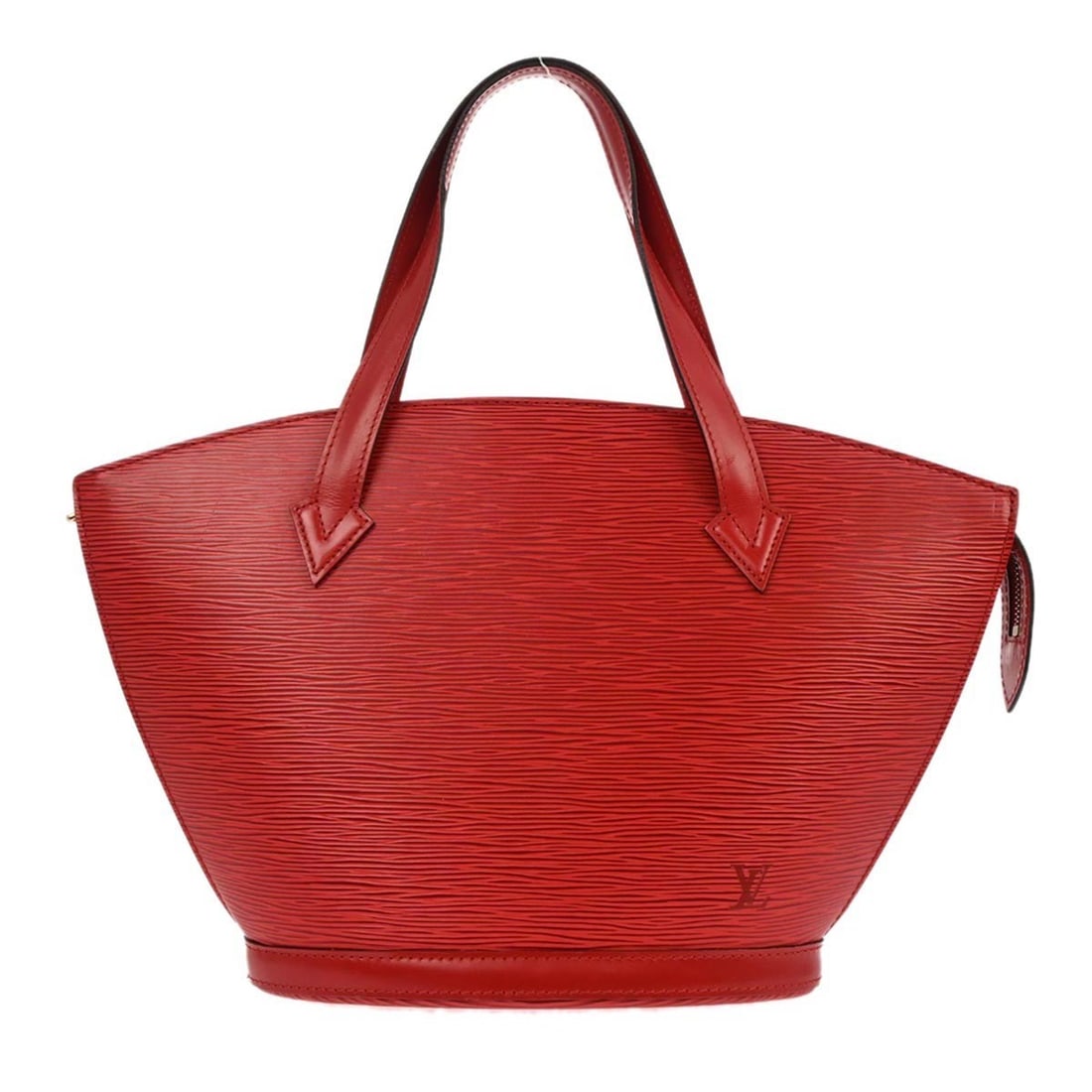 Red Epi Leather Saint Jacques Tote by Louis Vuitton M52277: Red Epi Leather Saint Jacques Tote by Louis Vuitton M52277 This Louis Vuitton Saint Jacques tote handbag features a striking red Epi leather exterior with logo accents and a medium-sized silhouette. T