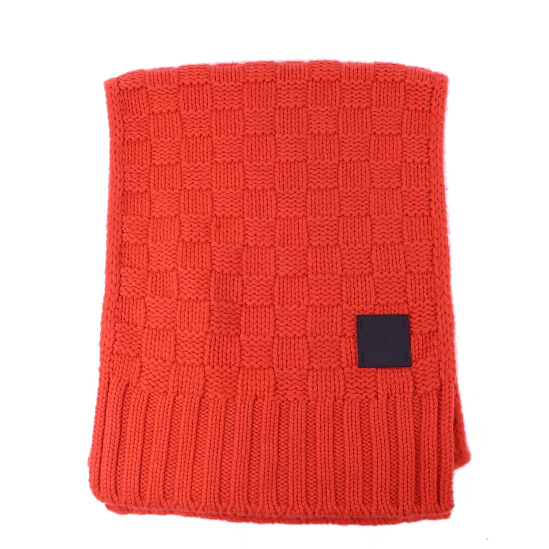 Louis Vuitton Red Cashmere Scarf M74945 France (1 of 9)