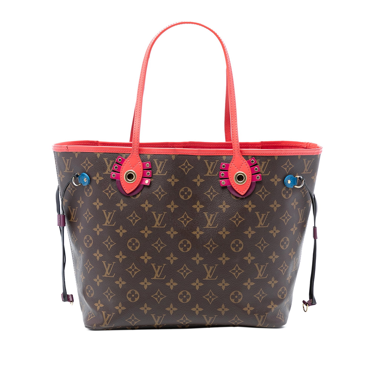 Louis Vuitton Neverfull MM Monogram Totem Canvas Tote Bag with Leather Trim (1 of 7)