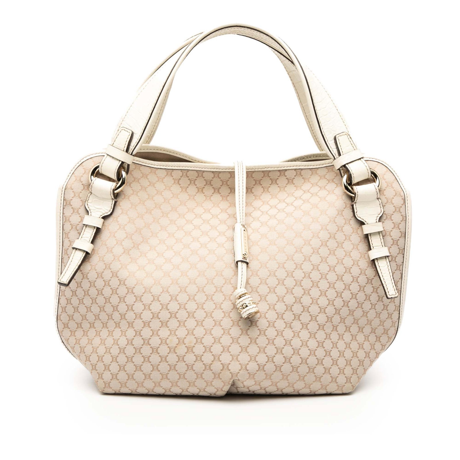 Celine Macadam Canvas Bittersweet Hobo Bag Brown Fabric: Celine Macadam Canvas Bittersweet Hobo Bag Brown Fabric The Celine Macadam Canvas Bittersweet Hobo is a stylish and functional bag, crafted from durable canvas with leather trim. It features flat leat