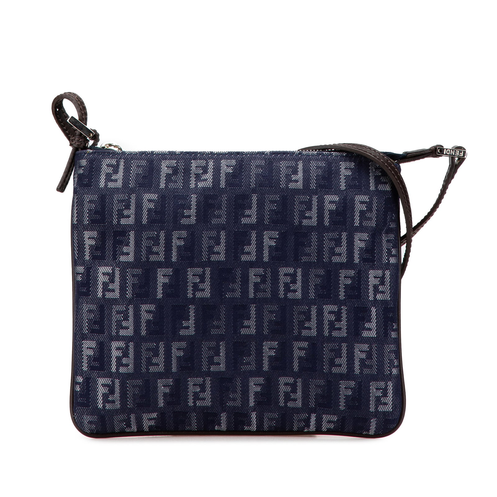 Fendi Zucchino Denim Crossbody Bag Blue Fabric Italy (1 of 12)
