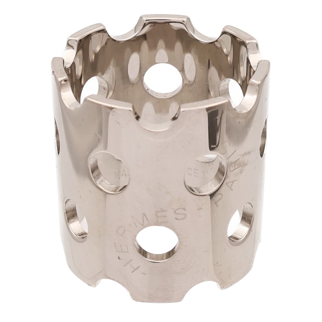 Silver Tone Metal Scarf Ring by Hermes France (1 of 7)