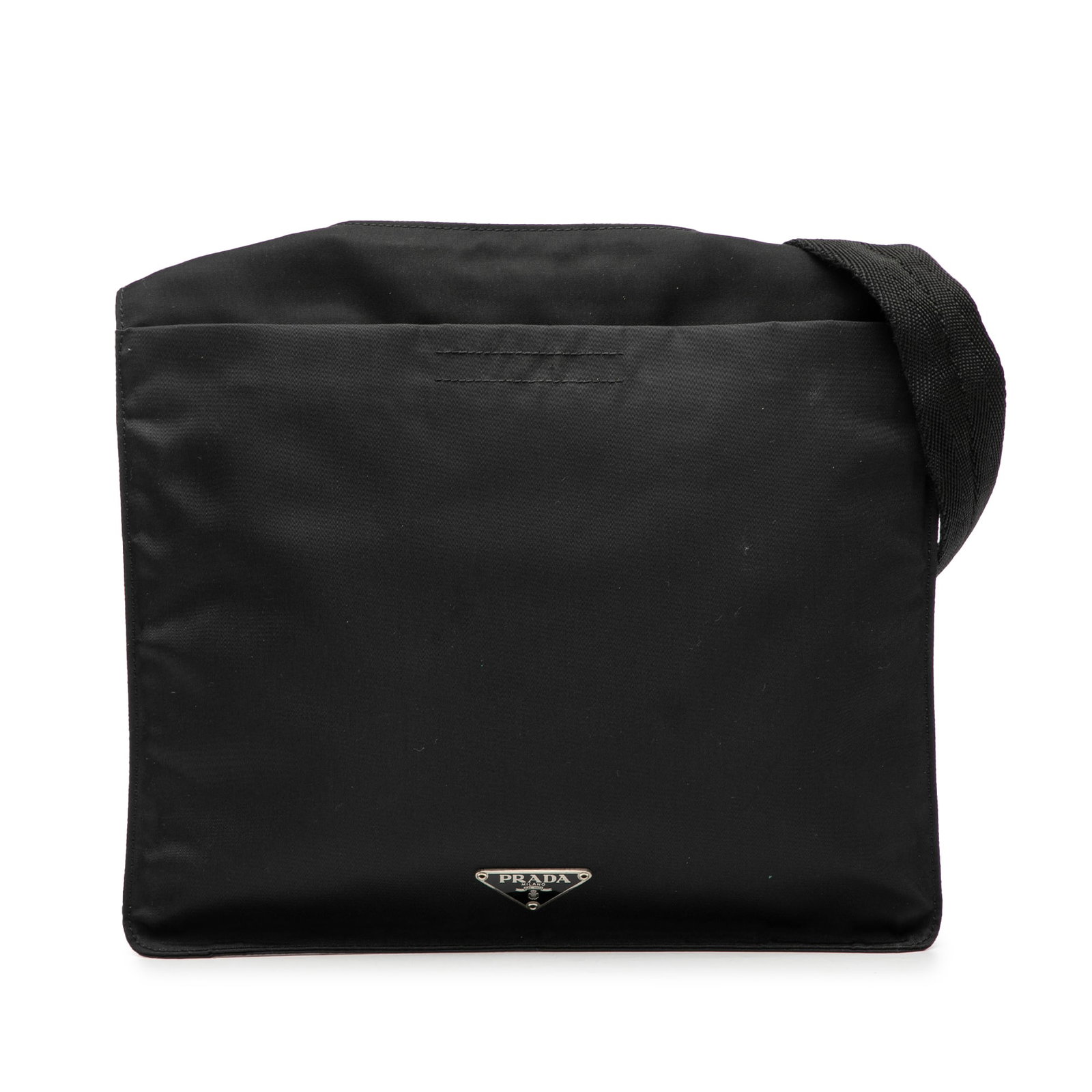 Prada Tessuto Black Nylon Crossbody Bag with Zip Top Closure (1 of 6)