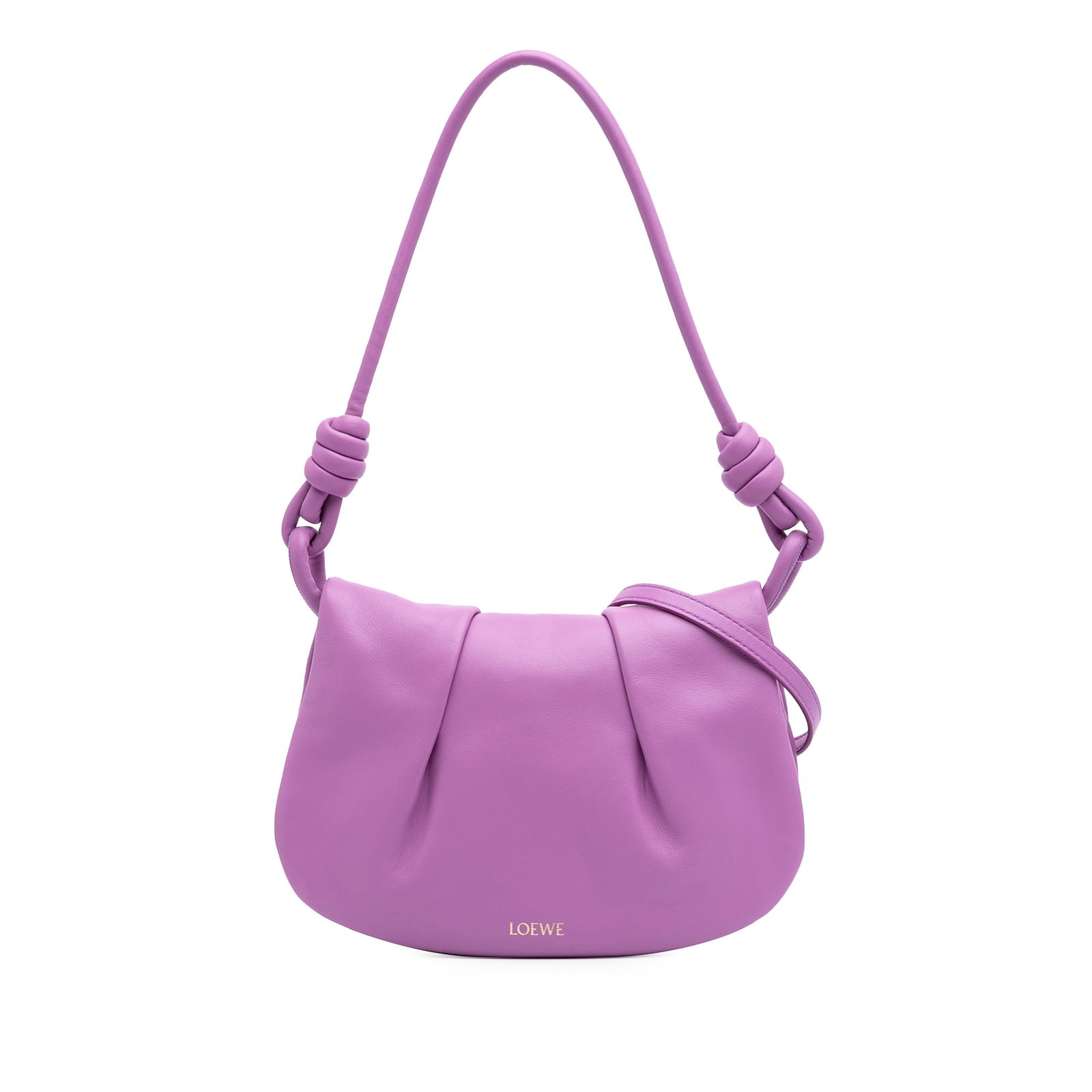 LOEWE Shiny Calfskin Paseo Satchel Purple Leather Bag (1 of 10)