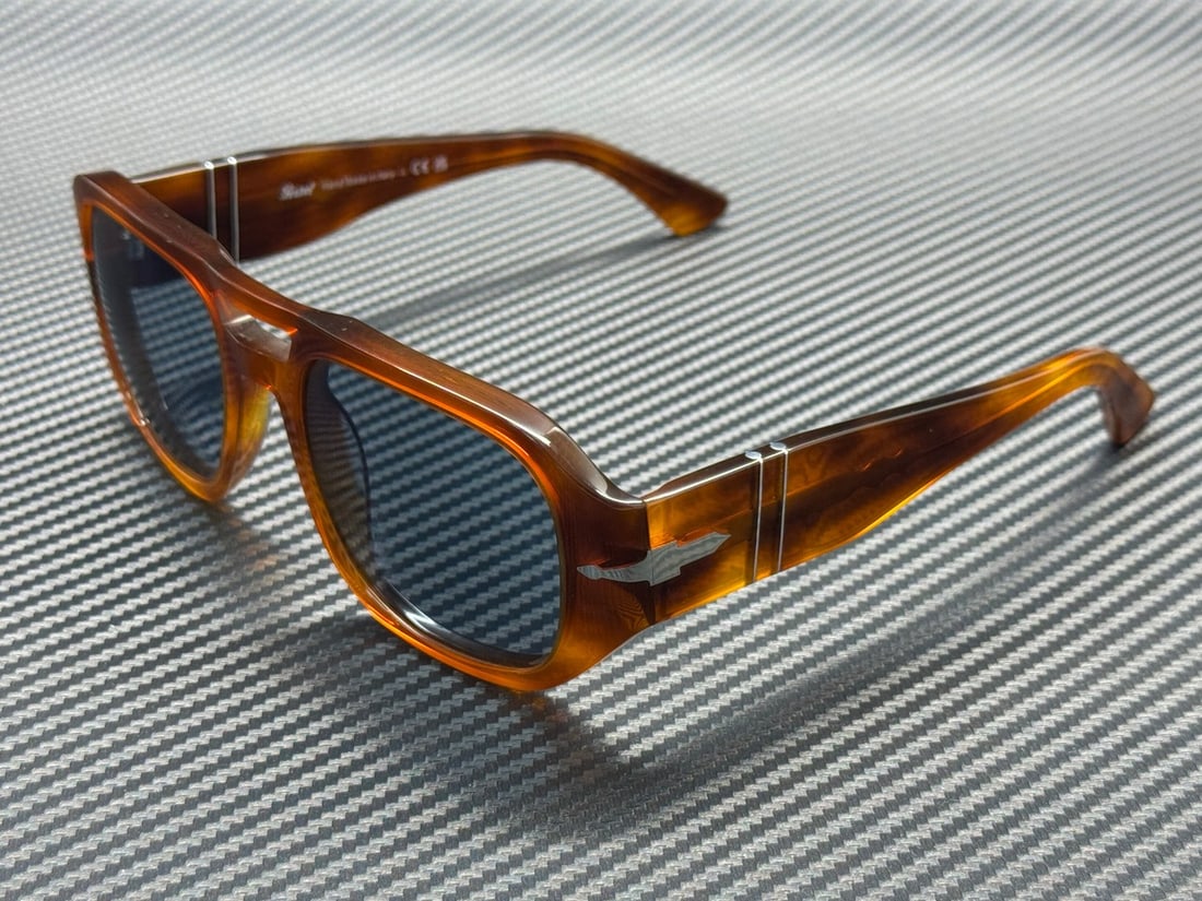 Persol PO3373S 96 56 Terra Di Siena Blue Men's Sunglasses with Authenticity Certificate (1 of 5)