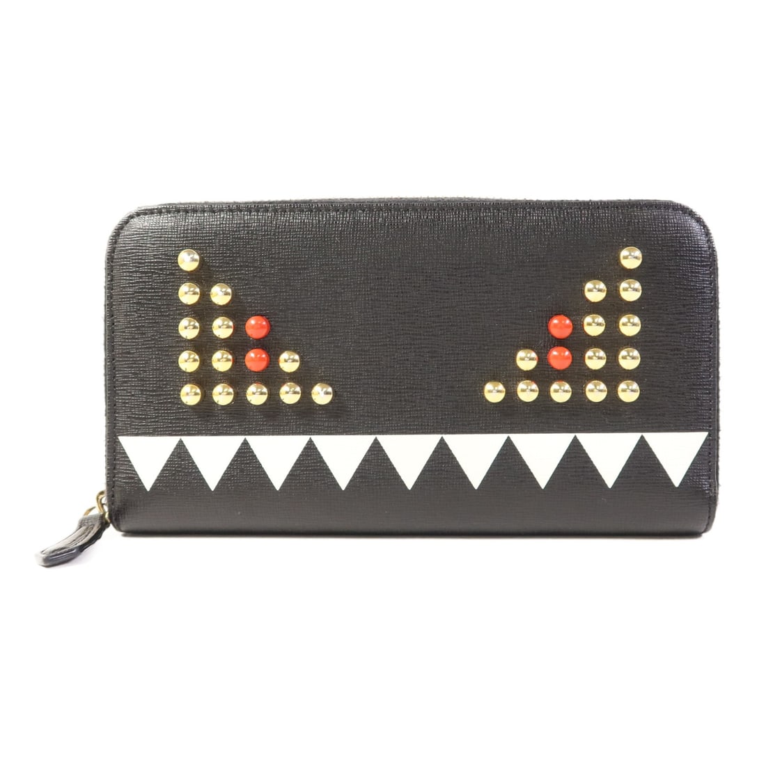 Fendi Long Round Wallet 8M02995QB Black Calfskin Leather GHW (1 of 15)